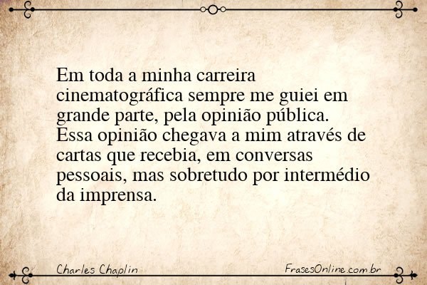 Frase de Charles Chaplin