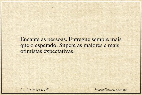 Frase de Carlos Hilsdorf