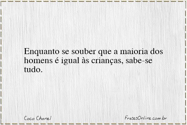 Frase de Coco Chanel