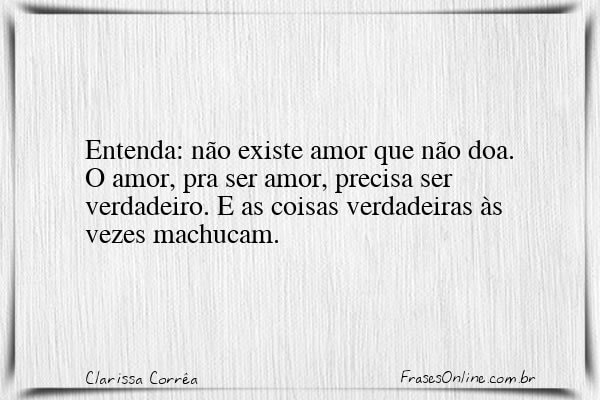 Frase de Clarissa Corrêa