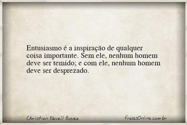 Frase de Christian Nevell Bovee