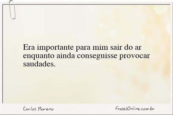 Frase de Carlos Moreno