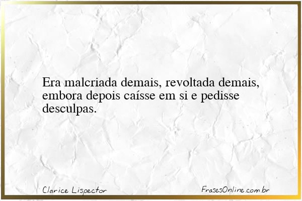 Frase de Clarice Lispector