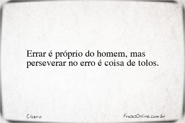 Frase de Cícero