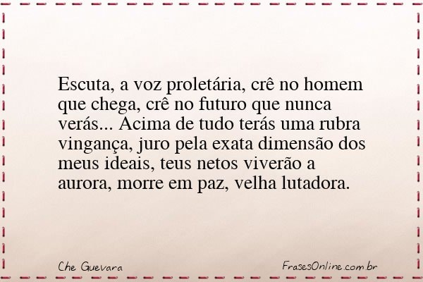 Frase de Che Guevara