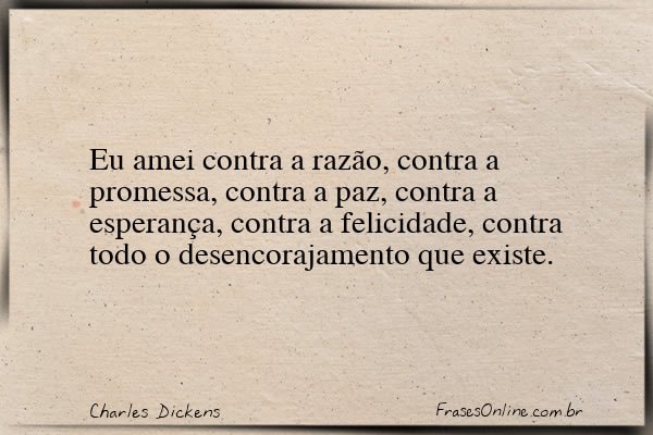 Frase de Charles Dickens