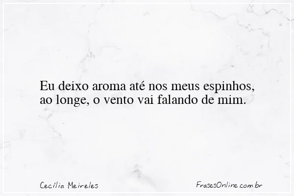 Frase de Cecília Meireles