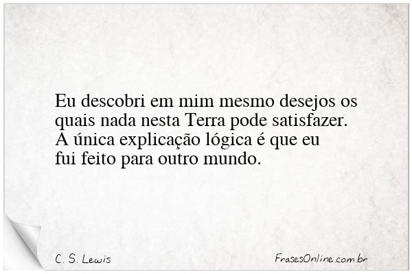 Frase de C. S. Lewis