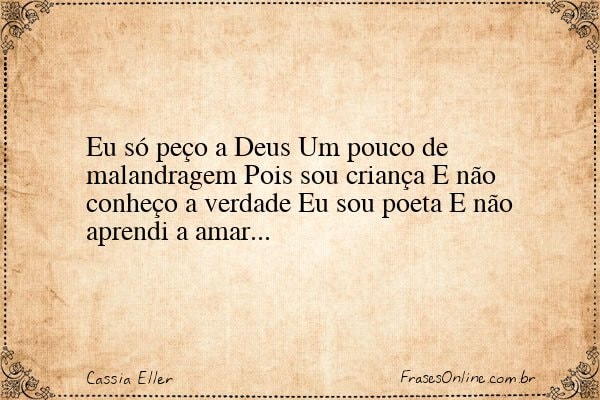 Frase de Cassia Eller