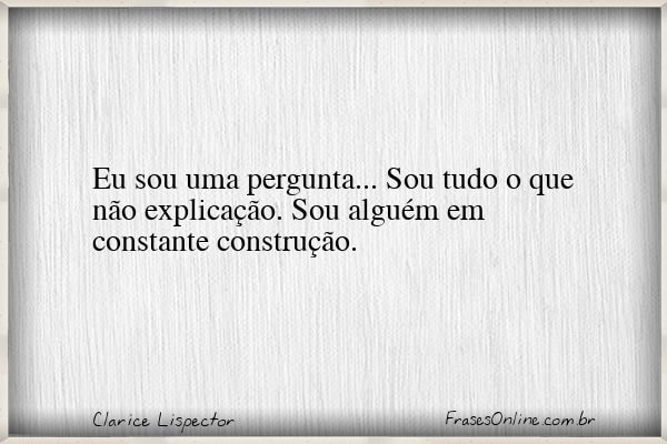 Frase de Clarice Lispector