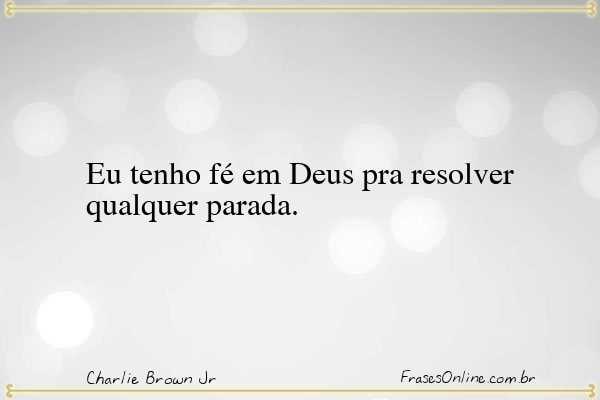 Frase de Charlie Brown Jr