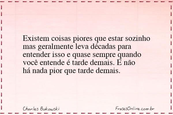 Frase de Charles Bukowski