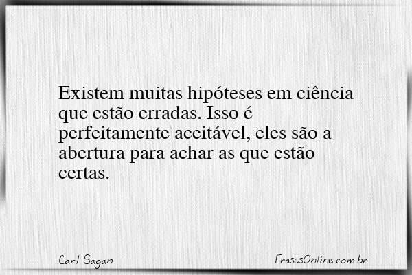 Frase de Carl Sagan