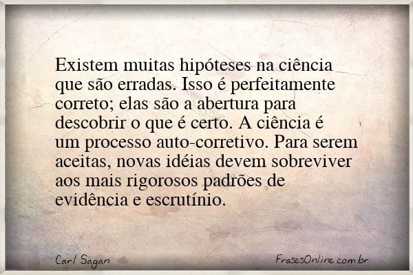 Frase de Carl Sagan