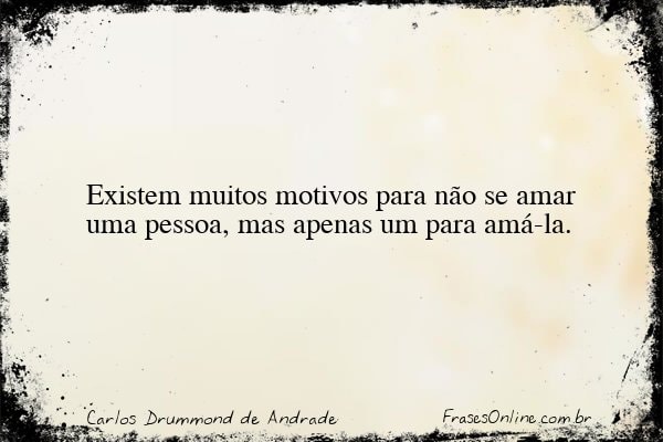 Frase de Carlos Drummond de Andrade