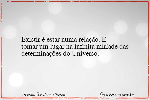 Frase de Charles Sanders Pierce