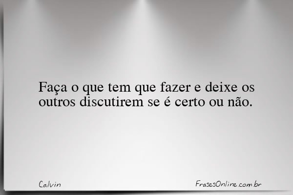 Frase de Calvin