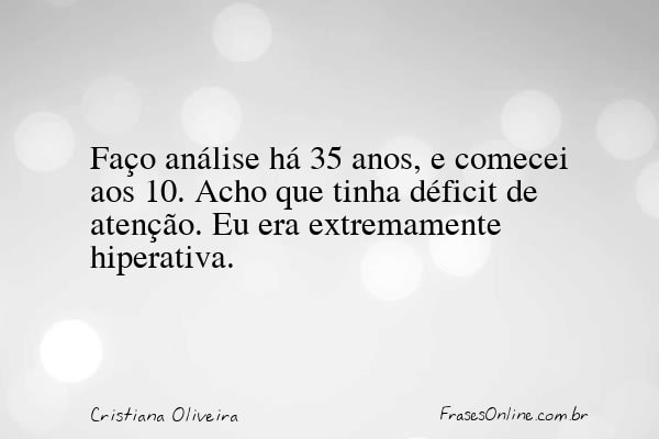 Frase de Cristiana Oliveira