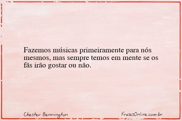Frase de Chester Bennington