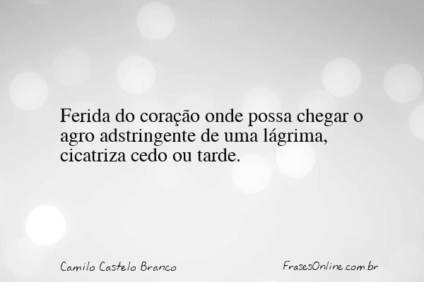 Frase de Camilo Castelo Branco