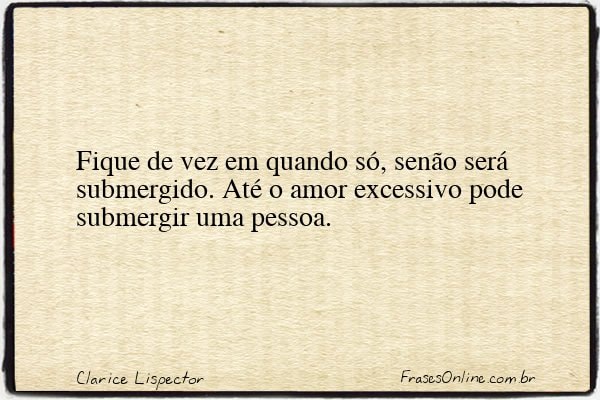 Frase de Clarice Lispector