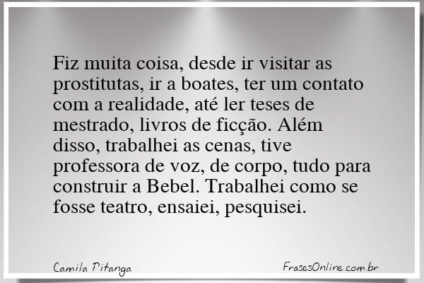 Frase de Camila Pitanga