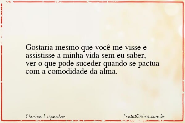 Frase de Clarice Lispector