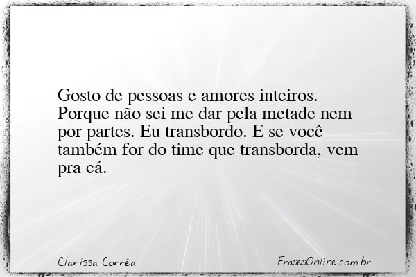 Frase de Clarissa Corrêa