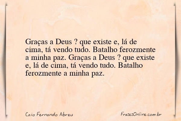 Frase de Caio Fernando Abreu