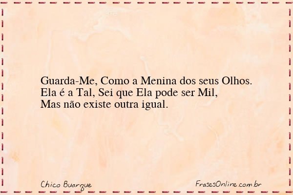 Frase de Chico Buarque
