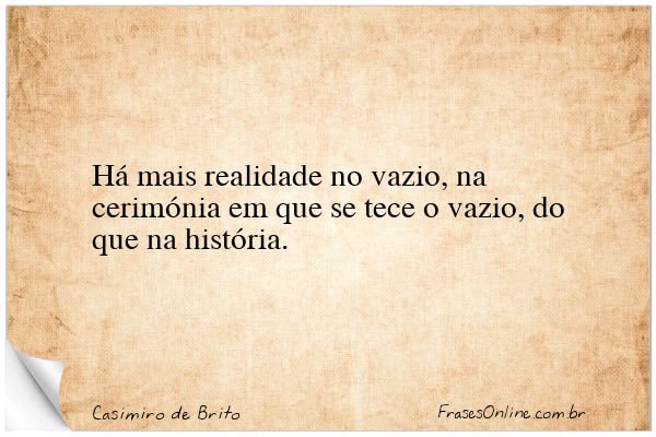 Frase de Casimiro de Brito