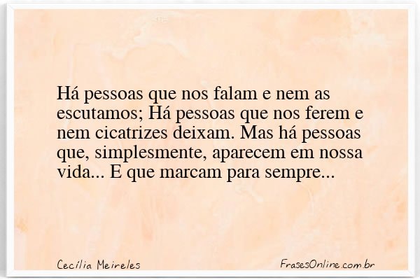 Frase de Cecília Meireles