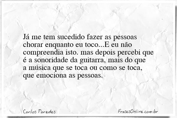 Frase de Carlos Paredes