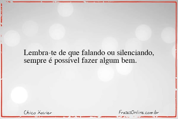 Frase de Chico Xavier