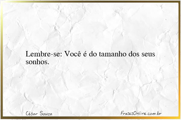 Frase de César Souza