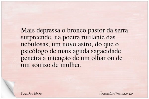 Frase de Coelho Neto