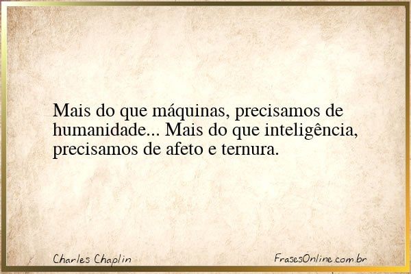 Frase de Charles Chaplin