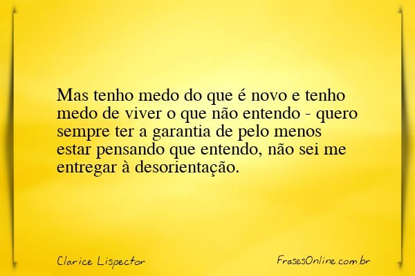 Frase de Clarice Lispector