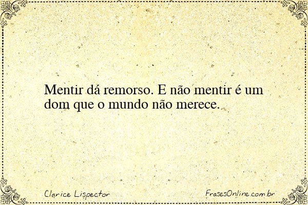 Frase de Clarice Lispector