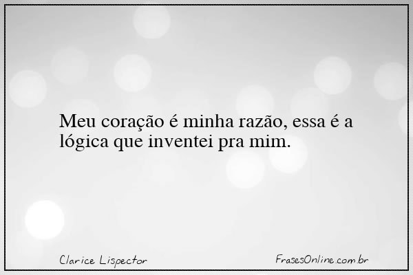 Frase de Clarice Lispector