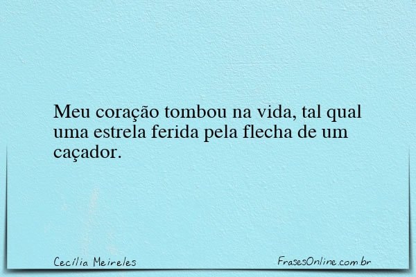 Frase de Cecília Meireles