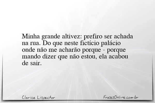Frase de Clarice Lispector