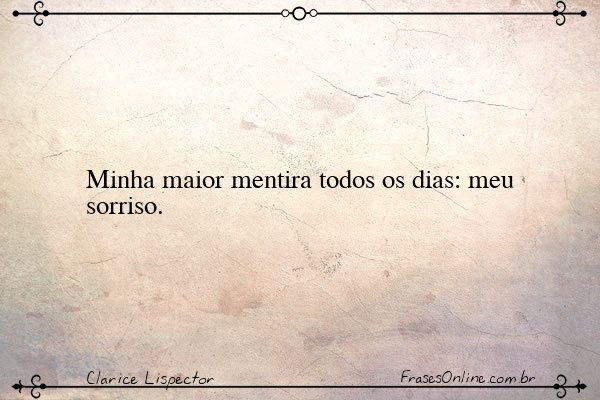 Frase de Clarice Lispector