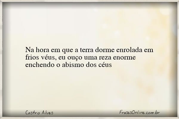 Frase de Castro Alves