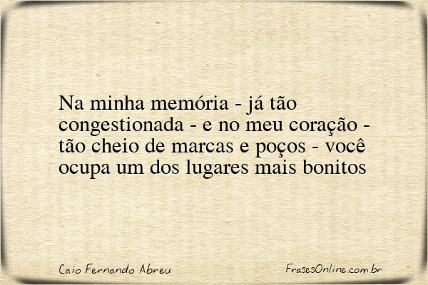 Frase de Caio Fernando Abreu