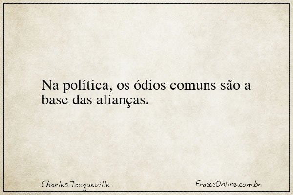 Frase de Charles Tocqueville