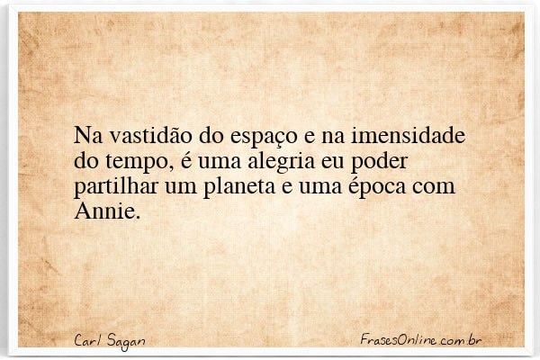 Frase de Carl Sagan