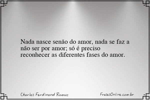 Frase de Charles Ferdinand Ramuz