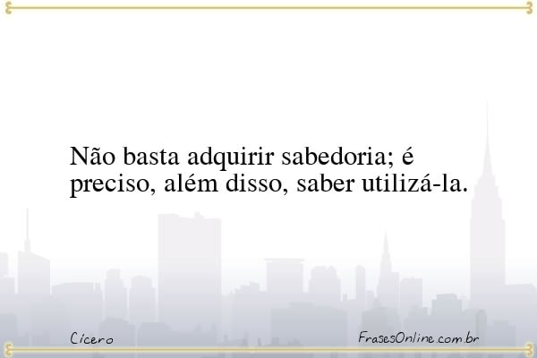 Frase de Cícero