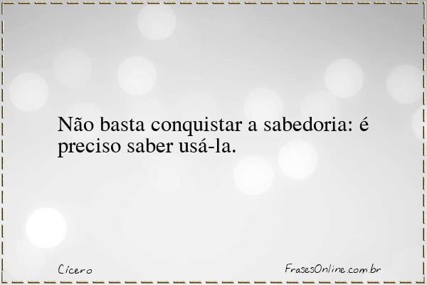 Frase de Cícero